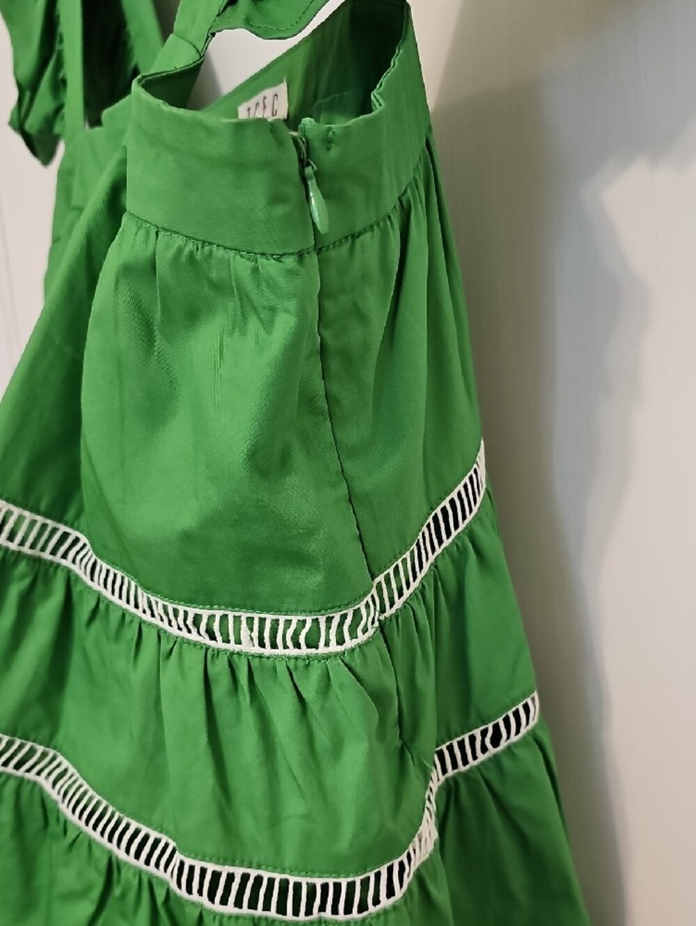TCEC Green Ruffle-Trim Tiered Tank - Picture 4 of 4